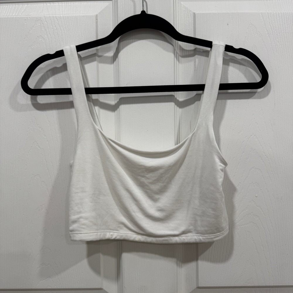 Wilfred Free White Cropped Tank Top Sleeveless Basic‎ Everyday